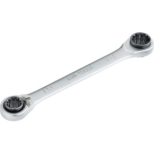 LUX Ringschraubenschlüssel 4-in-1 (14-19 mm) aus Chrom-Vanadium-Stahl.