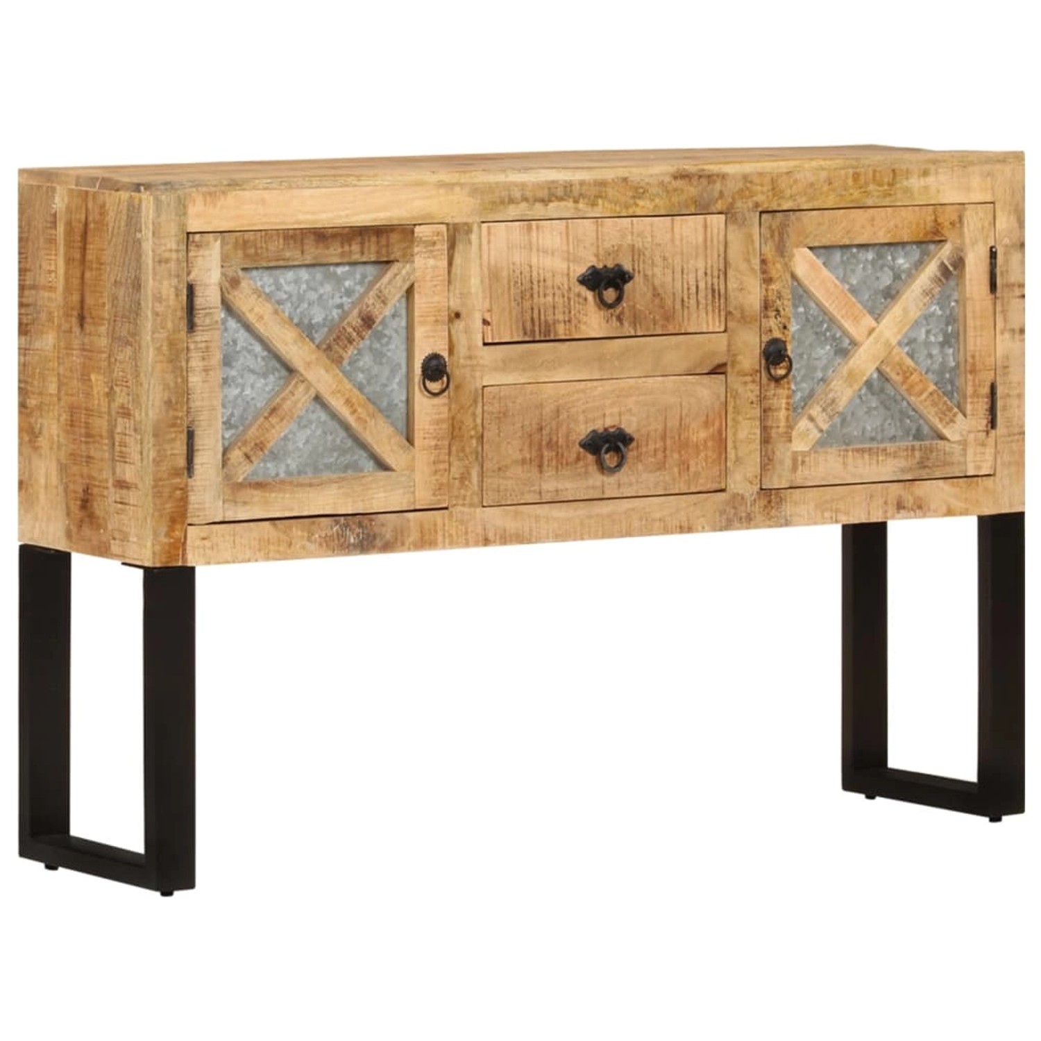 vidaXL Sideboard 110x30x74 cm Raues Mangoholz 328275 günstig online kaufen