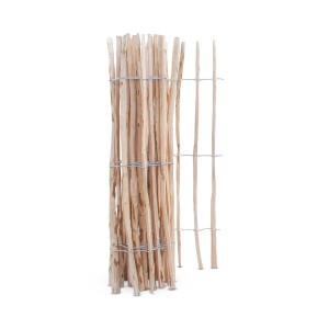 Stiltreu Staketenzaun Haselnuss, 100cm hoch, Lattenabstand 7-9cm. Naturzaun für Garten und Beet.