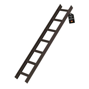 Braune PROREGAL Dachleiter mit 7 Sprossen, geeignet für Dächer. Made in Germany.