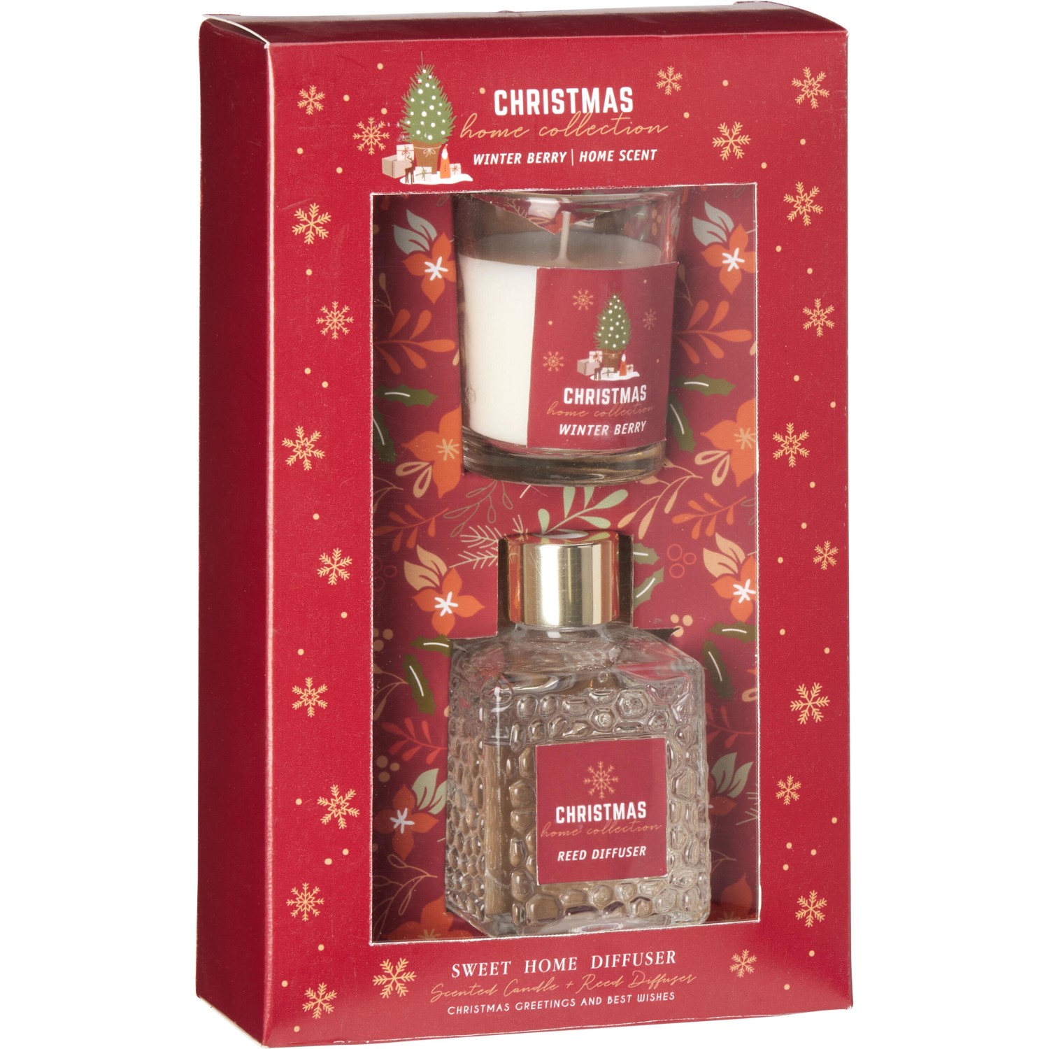 Diffuser-Set mit Kerze Vanille Winterbeere Mistelzweig 3-fach Sortiert günstig online kaufen