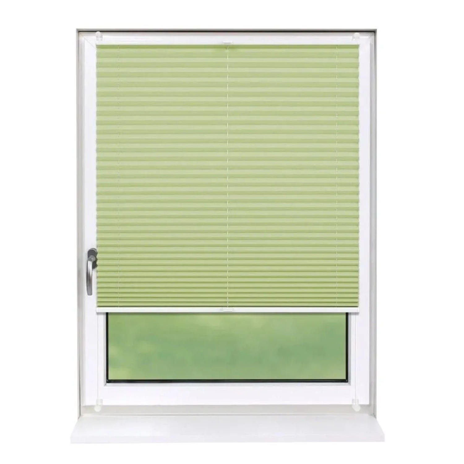 Deco-Raum Plissee Basic ohne Bohren 115x150cm Hellgrün Blickdicht Klemmfix