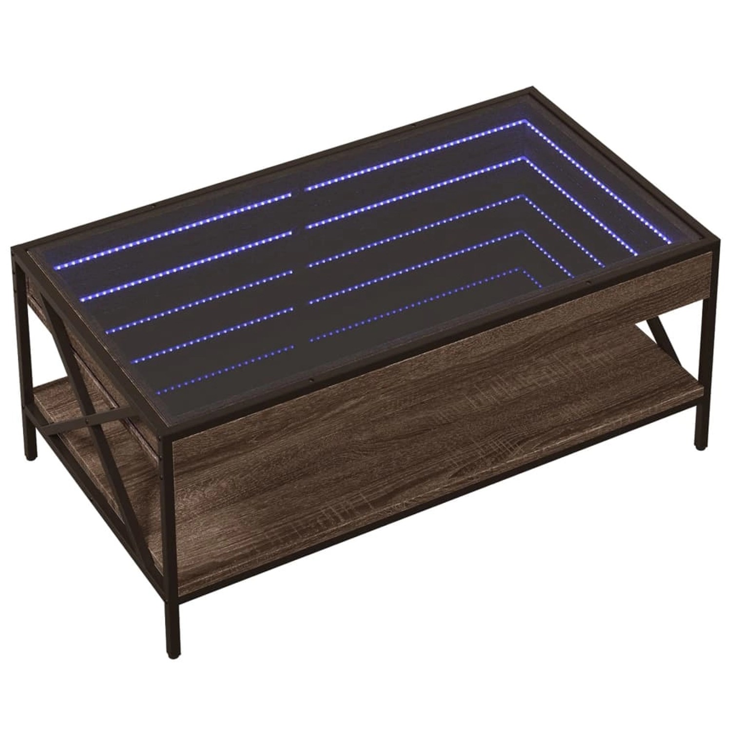 vidaXL Couchtisch mit Infinity-LED Braun Eichen-Optik 90x50x38 cm 847711 günstig online kaufen