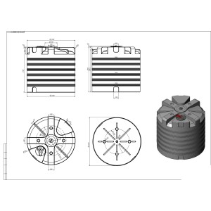 KMND 8000L F Trinkwasser Wassertank Weiß
