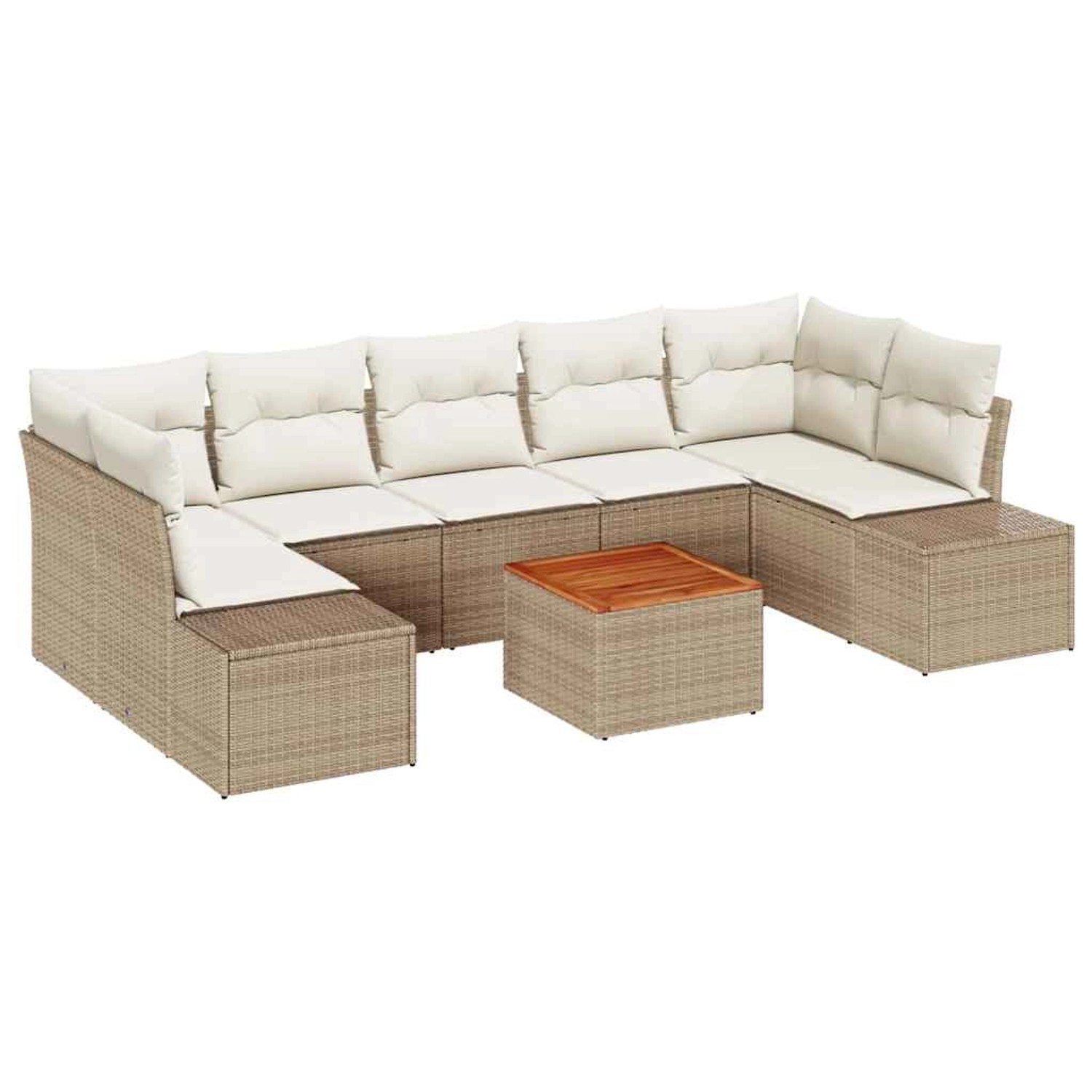vidaXL Garten-Sofa-Set 8-Tlg Beige Weiß 3356594 günstig online kaufen