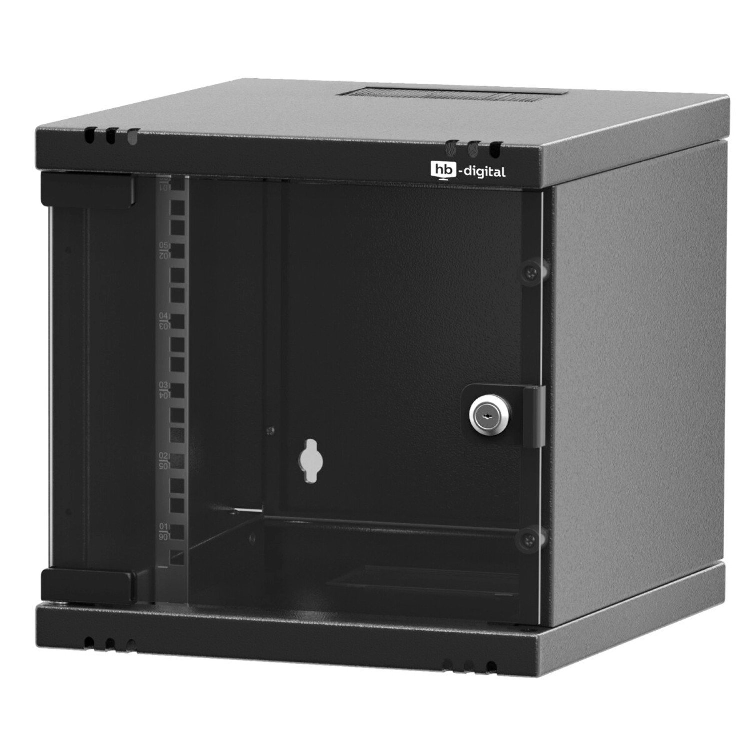 hb-digital Serverschrank 10 Zoll 6HE Wandgehäuse 330x312x300 mm Schwarz günstig online kaufen