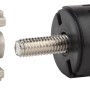 Mydeco Gardinenstangen-Endstück Match, Edelstahl-Optik, Ø 2 cm, zur Befestigung an Stilgarnituren.