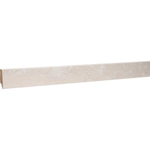 Sockelleiste Travertin, 58x19x2400 mm, MDF mit Kabelkanal, zur Wandmontage.