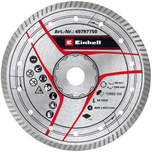 Einhell Diamant-Trennscheibe, 200mm, für Winkelschleifer und Fliesenschneider.