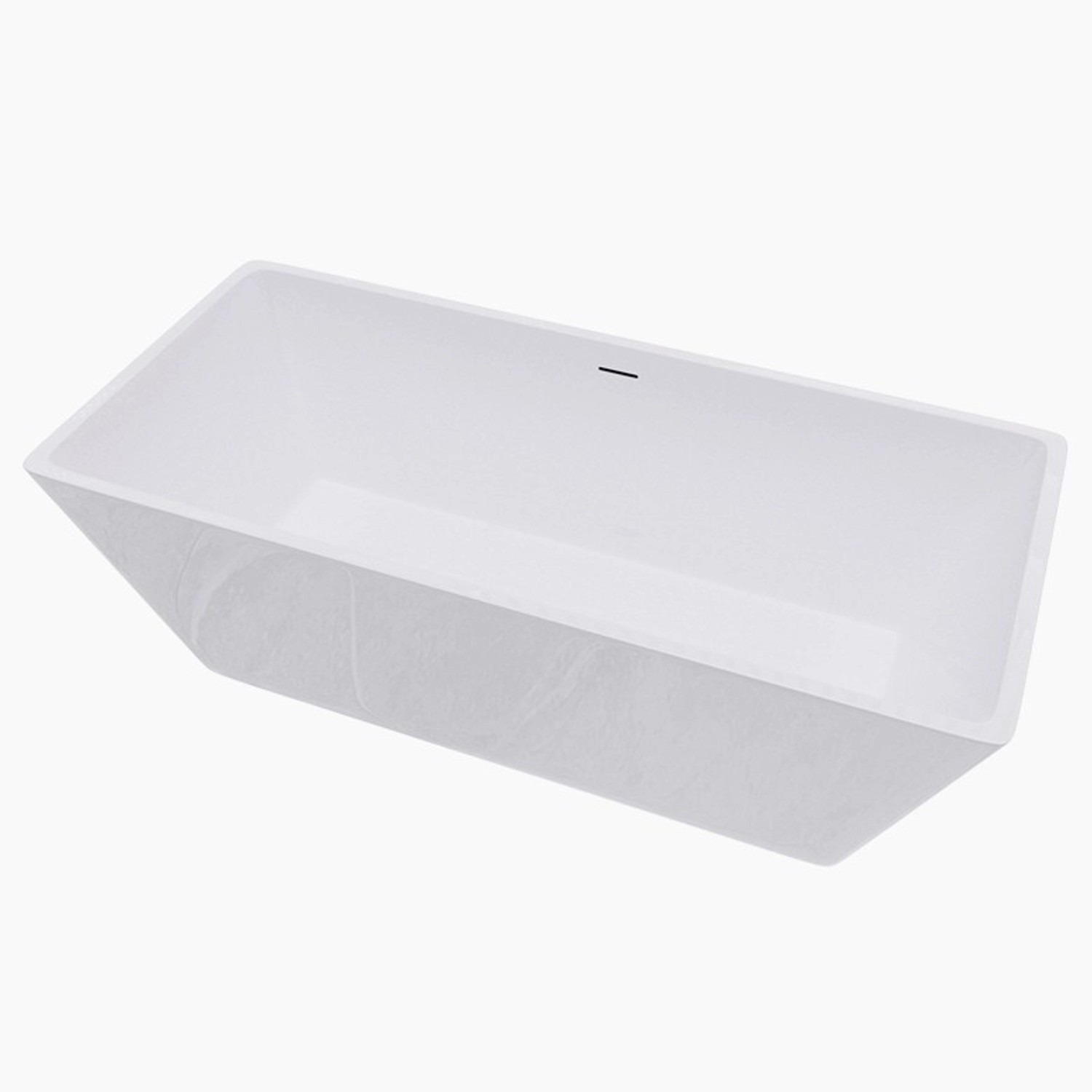 Duschparadies Freistehende Badewanne 170x80cm Rechteckige mit Siphon Acryl günstig online kaufen