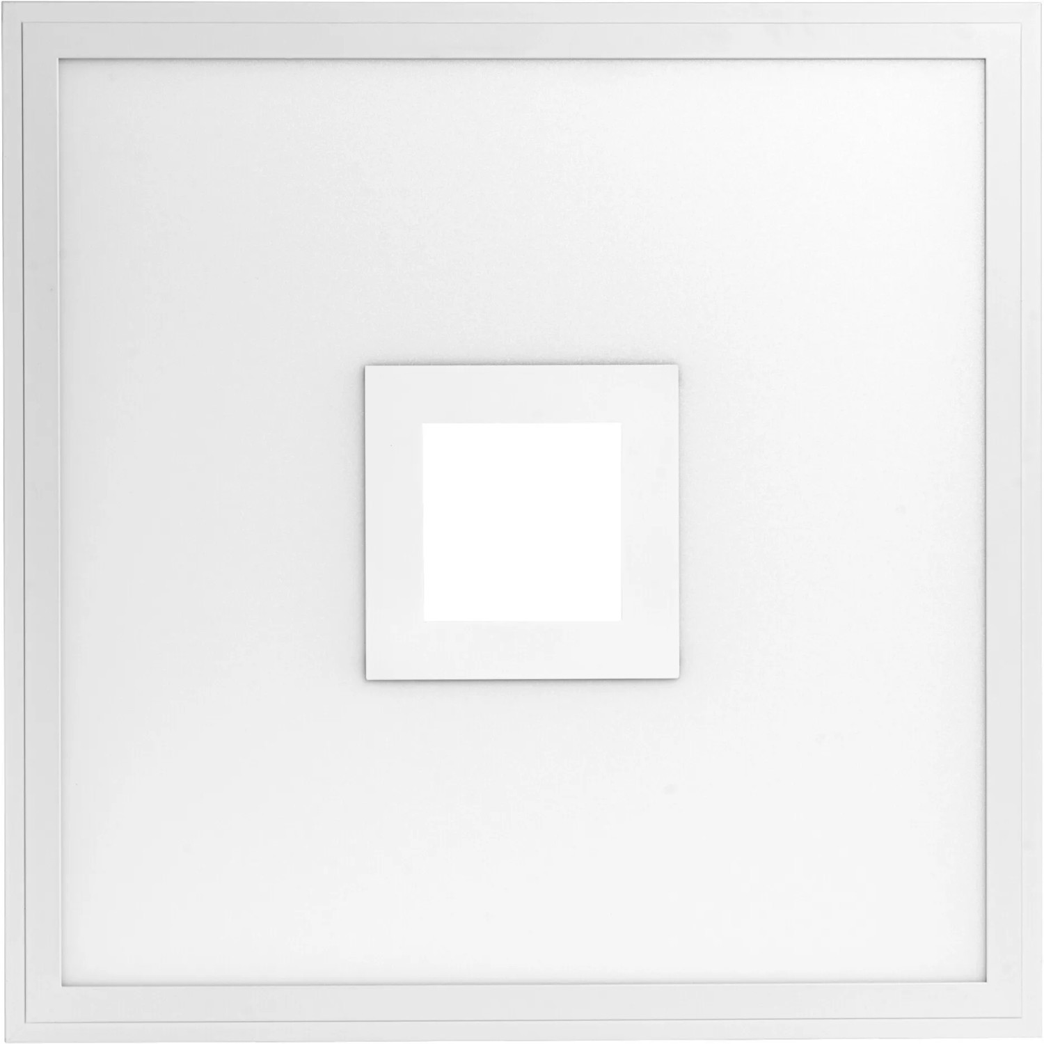 Quadratische, weiße Ledvance Smart+ WiFi Panelleuchte Planon Plus mit Haupt- und Rücklicht.