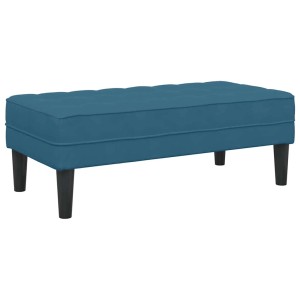 vidaXL Bank Blau 113 x 57 x 39 cm Samt 42001956