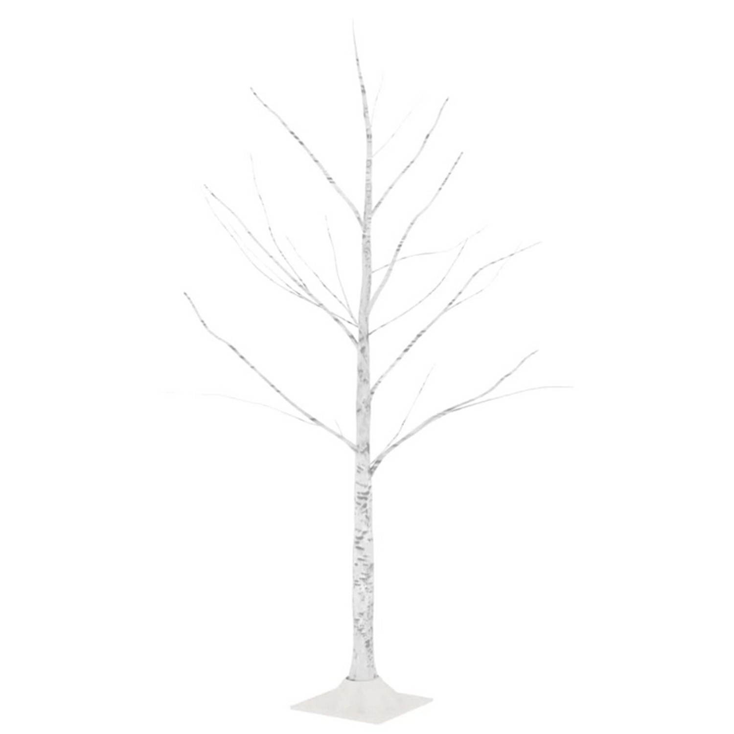 vidaXL LED-Birke Warmweiß 48 LEDs 120 cm
