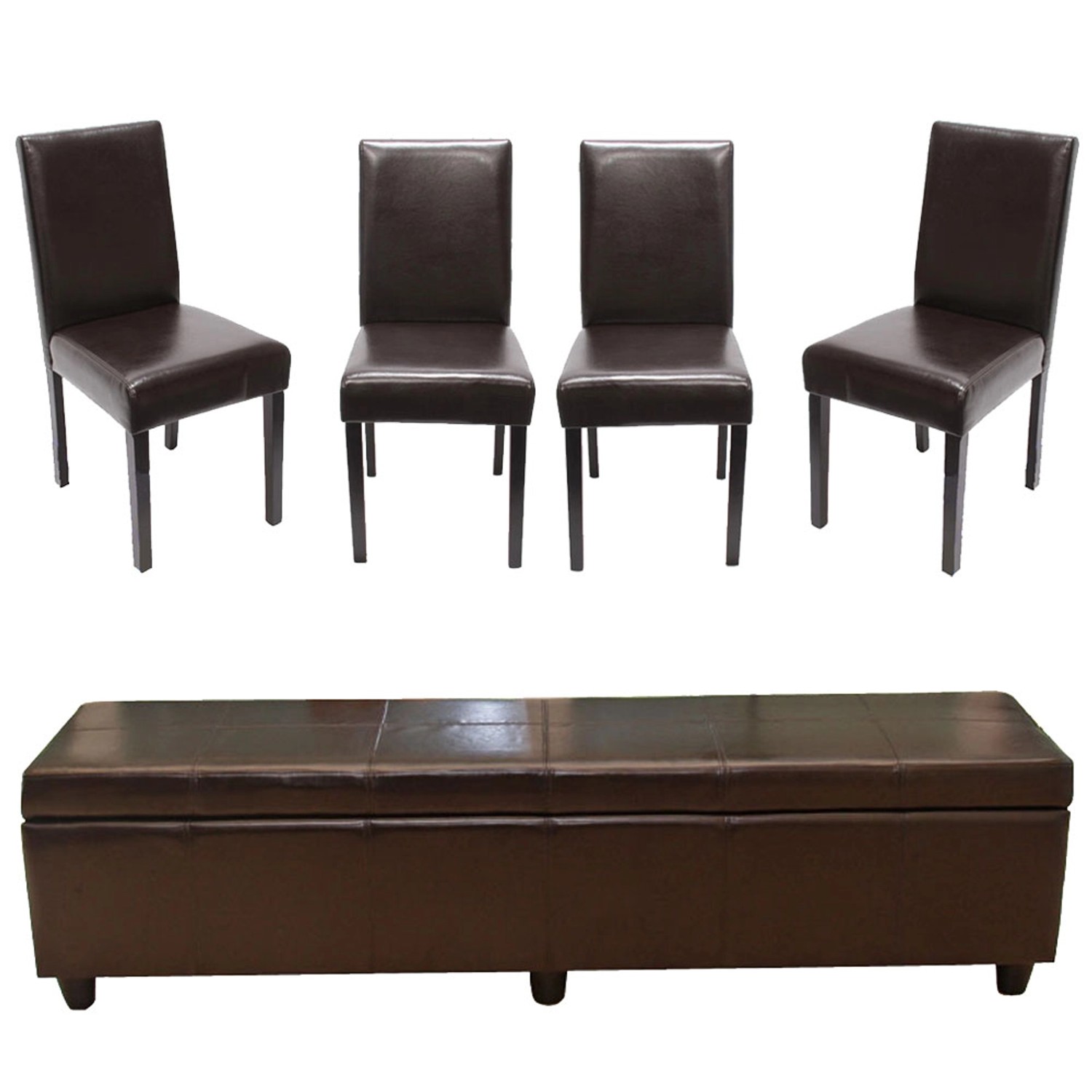 MCW Garnitur Kriens XXL 5-teilig Braun Leder