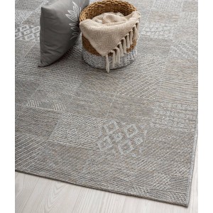 Floornovo Indoor & Outdoor Teppich Nr. 1 Grau Gemustert 160 x 120 cm