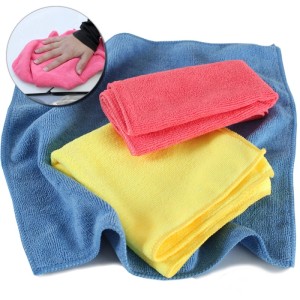 Tectake Mikrofasertücher Set, 200 Stück, bunt, für streifenfreie Reinigung. Superweich und saugfähig.
