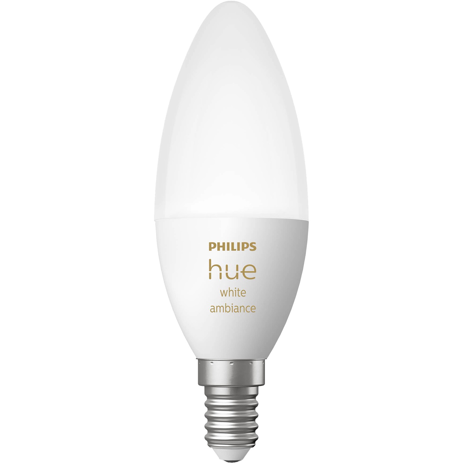 Philips Hue E14 LED-Lampe, White Ambiance, Kerzenform, 470 lm, 1er-Pack.