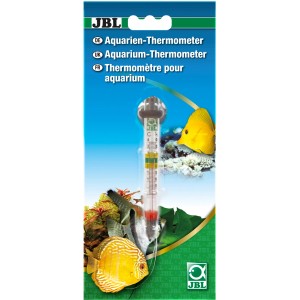 JBL Aquarium Thermometer Float: Glasthermometer mit Saughalter zur präzisen Messung der Wassertemperatur.