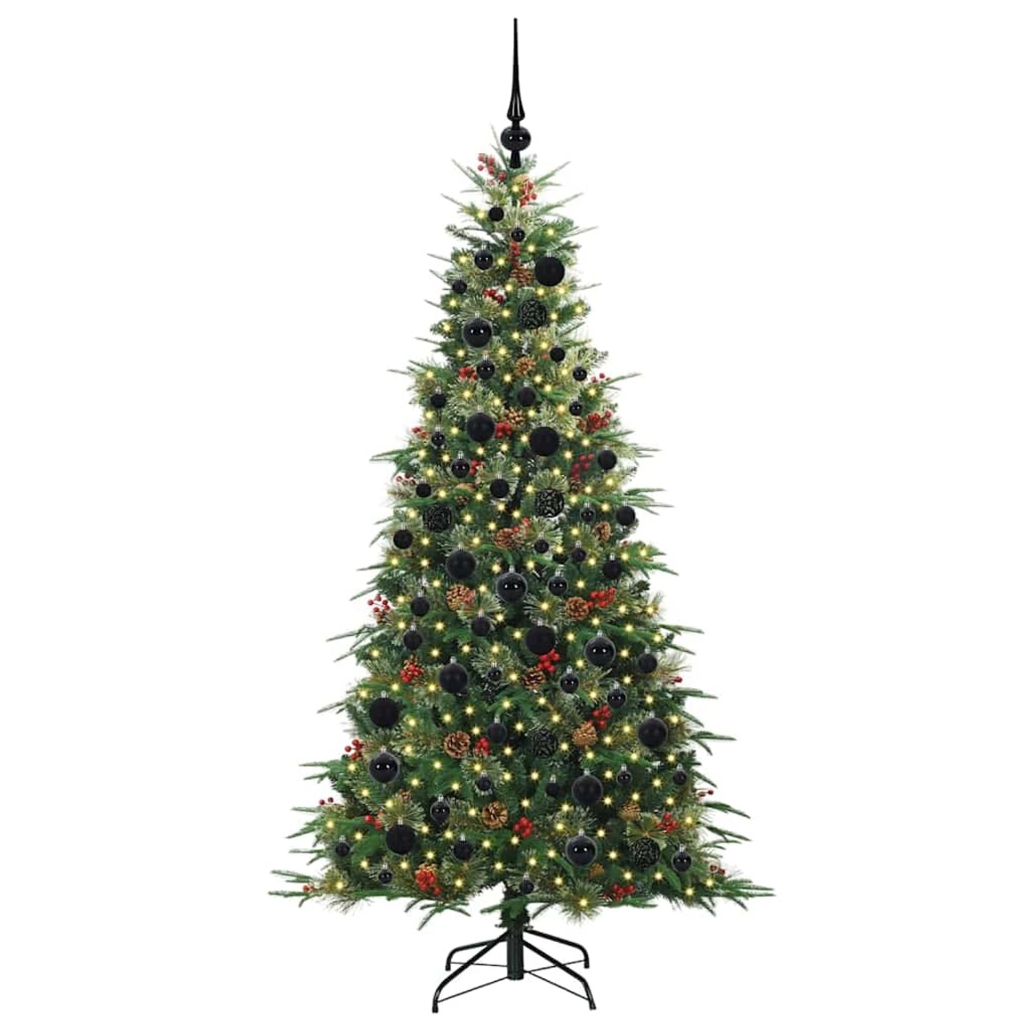 vidaXL Künstlicher Klappbarer Weihnachtsbaum Grün 180 cm PE und PVC 3397420
