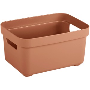 Sunware Aufbewahrungsbox Sigma Home 2,5 l Terra, Kunststoffbox mit Griffen, Terra-farben.