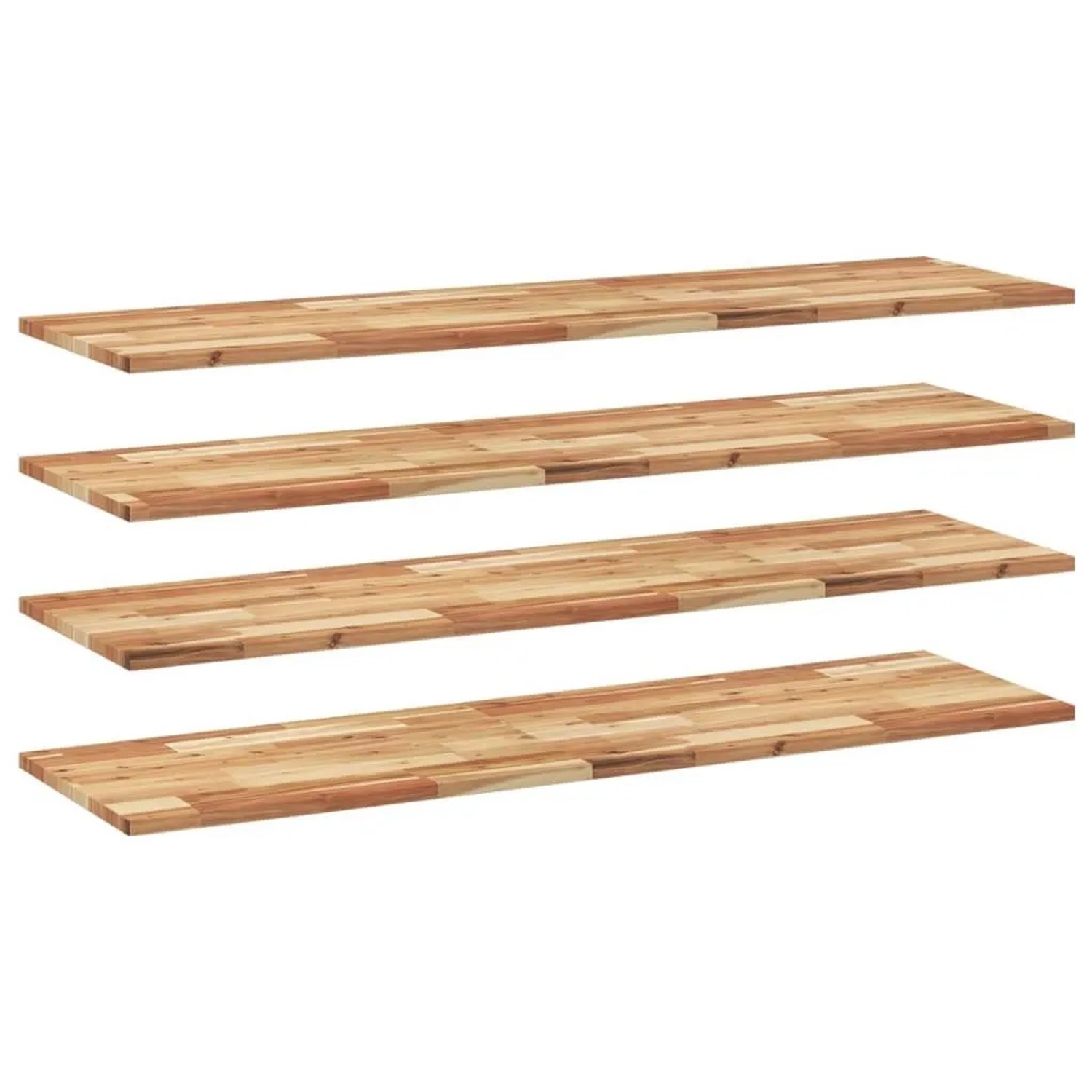 vidaXL Schweberegale 4 Stk 160x40x2 cm Massivholz Akazie Ölbehandelt 3279574