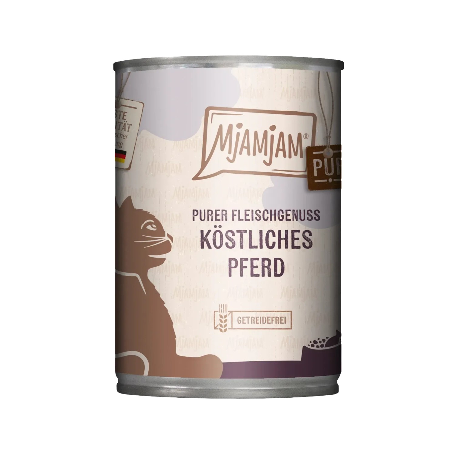 Mjamjam Katzen-Nassfutter Purer Fleischgenuss Köstliches Pferd Pur 400 g