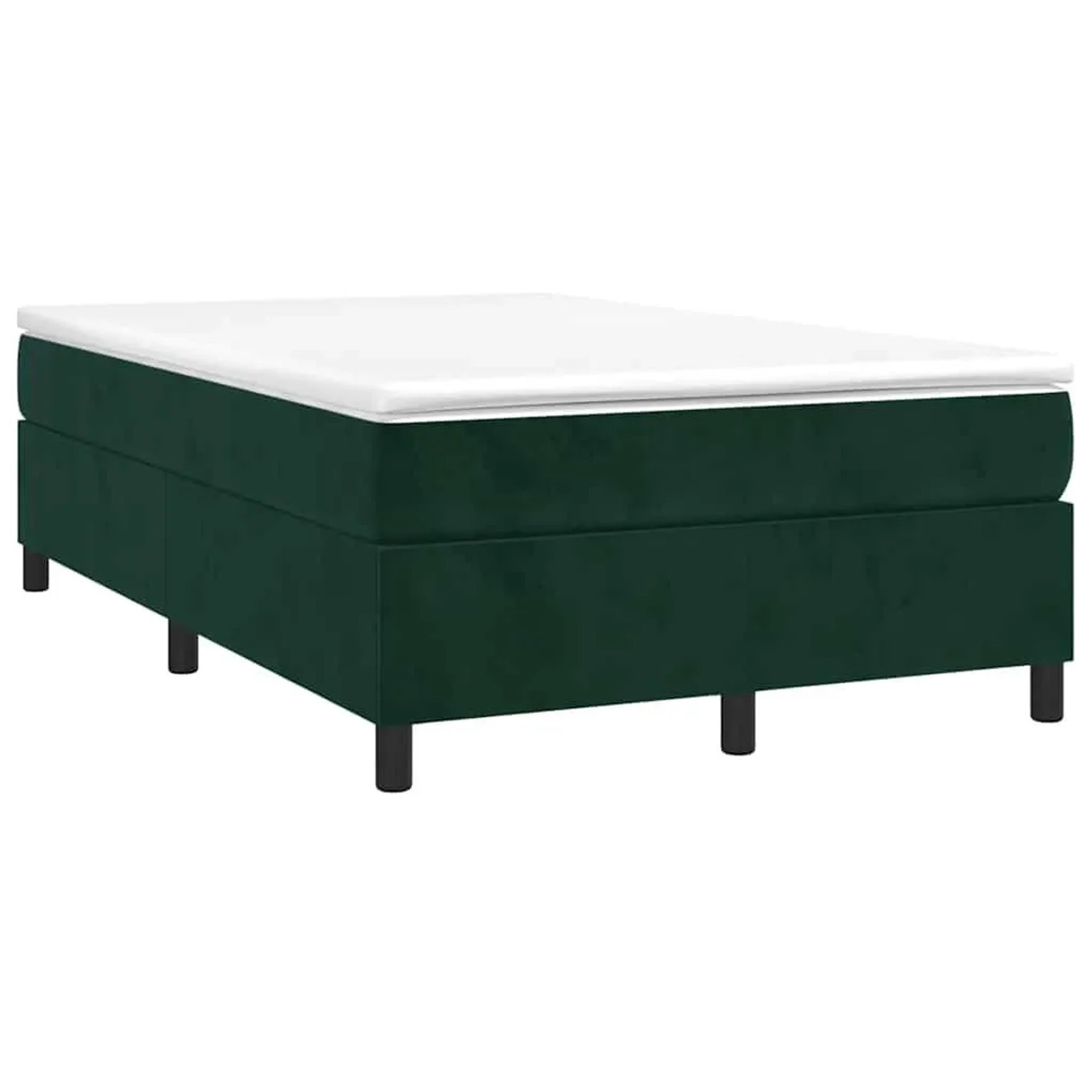 vidaXL Boxspringbett mit Matratze Dunkelgrün 120x200 cm Samt 3144672 günstig online kaufen