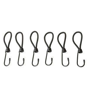 6 schwarze Windhager Planen-Expander, 15 cm, Zubehör für Hochbeete.