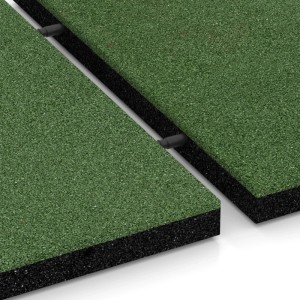 WARCO Fallschutzplatte, grasgrün, 50x50x4 cm, für Spielplatz und Garten.