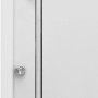 Weiße Splendoor Haustür Berlin Prime mit Edelstahlgriff und Schloss.