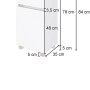 Held Möbel Unterschrank Salerno, 40 cm, weiß/Eiche, mit Maßen. Bad-Hängeschrank für mehr Stauraum.