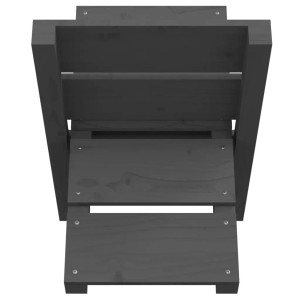 Grauer Kaminholzhalter aus Kiefernholz, Zubehör für Kamin & Ofen.