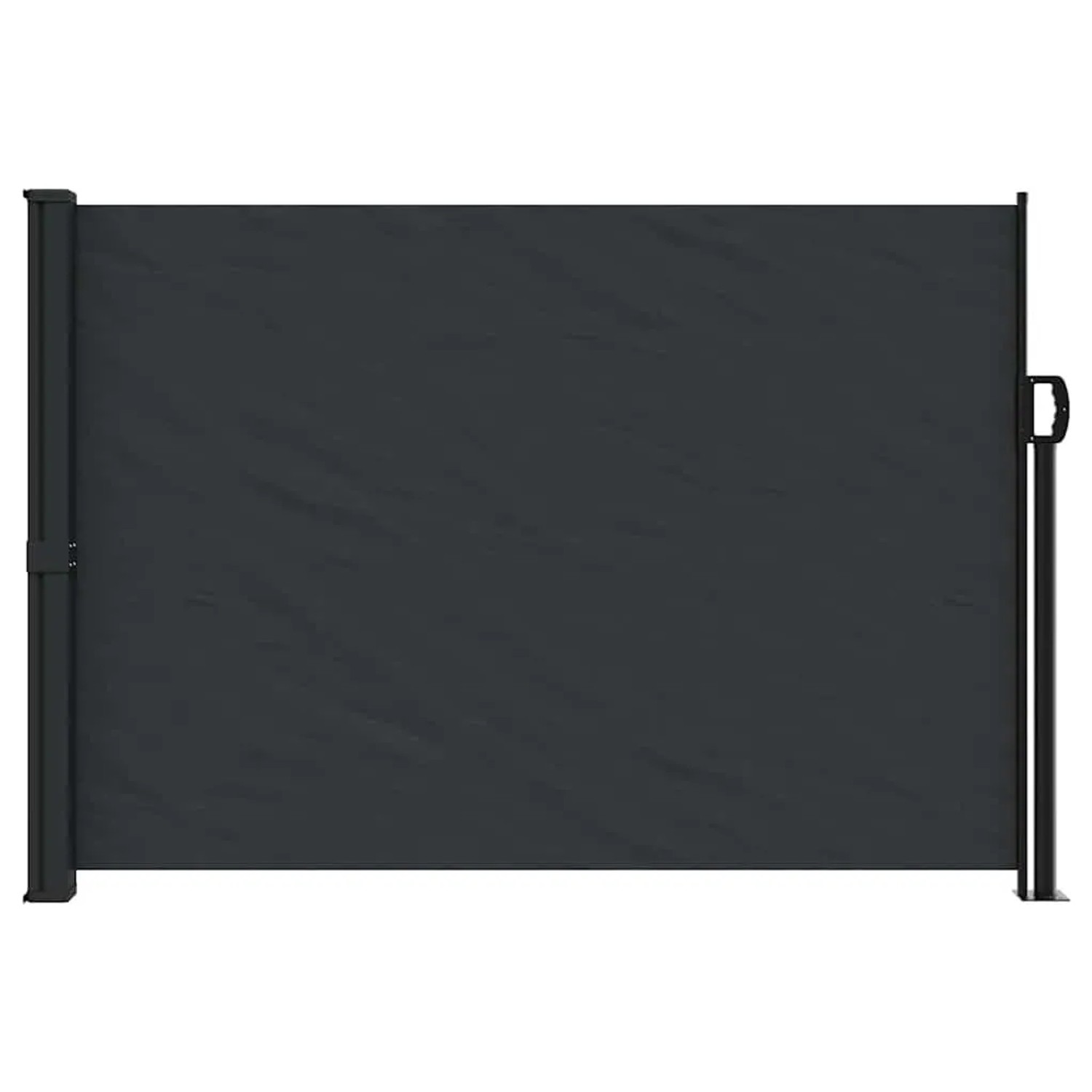vidaXL Seitenmarkise, ausziehbar, schwarz, 140x300 cm. Sichtschutz für Terrasse & Balkon.