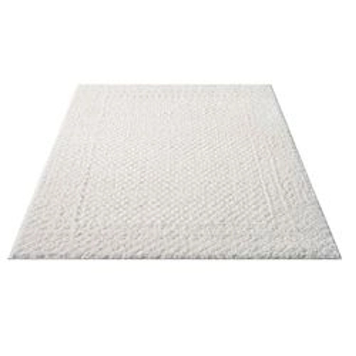 payé Teppich Nara-627 Hochflor 160x230 cm Pastell-Creme Rautenmuster günstig online kaufen