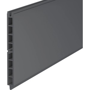 ZacAlu WPC Diele in Anthrazit, 179x21,2 cm, für Zaunbau & Sichtschutz.