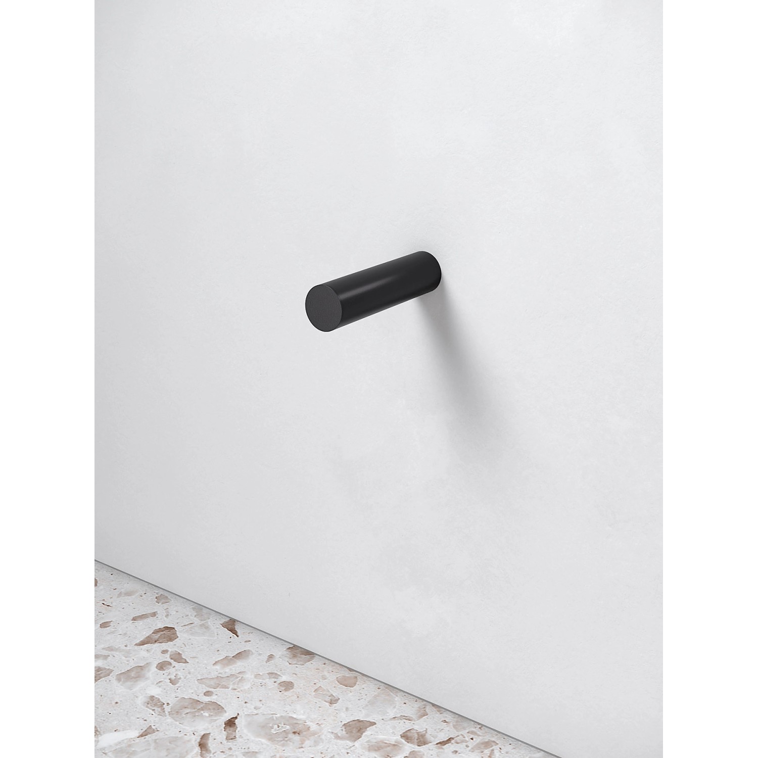 Keuco Reva Black Selection Ersatzrollenhalter, schwarz-matt, zur Wandmontage im Badezimmer.