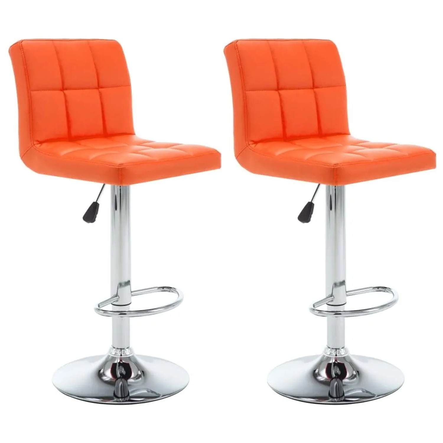 vidaXL Barhocker 2 Stk Orange Kunstleder 323640