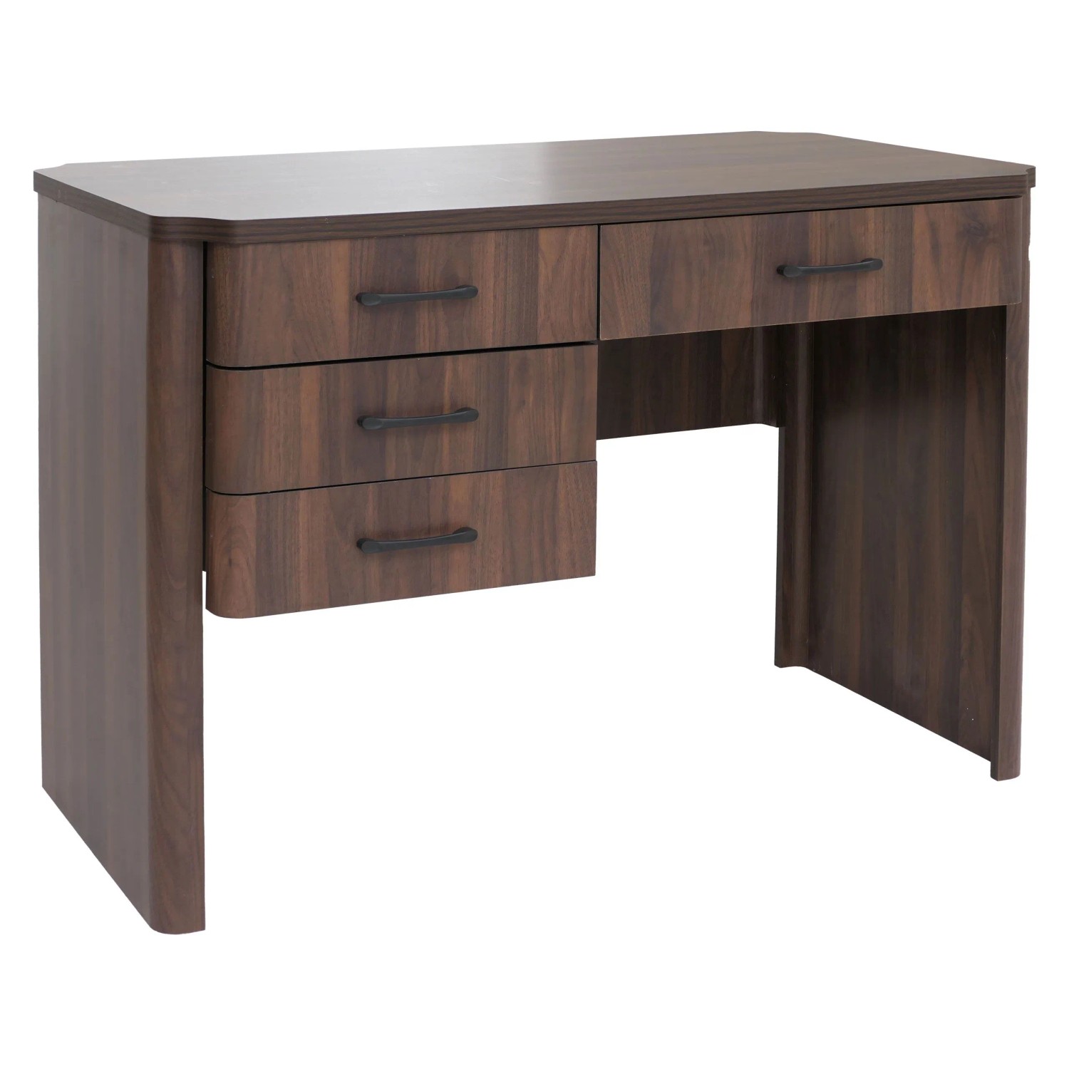 MCW Schreibtisch P42 4 Schubladen MDF 78x110x60cm Walnuss-Optik