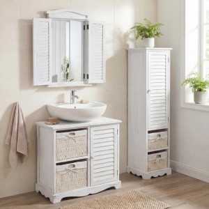 MCW Badezimmerset H20 3-teilig Shabby Weiß