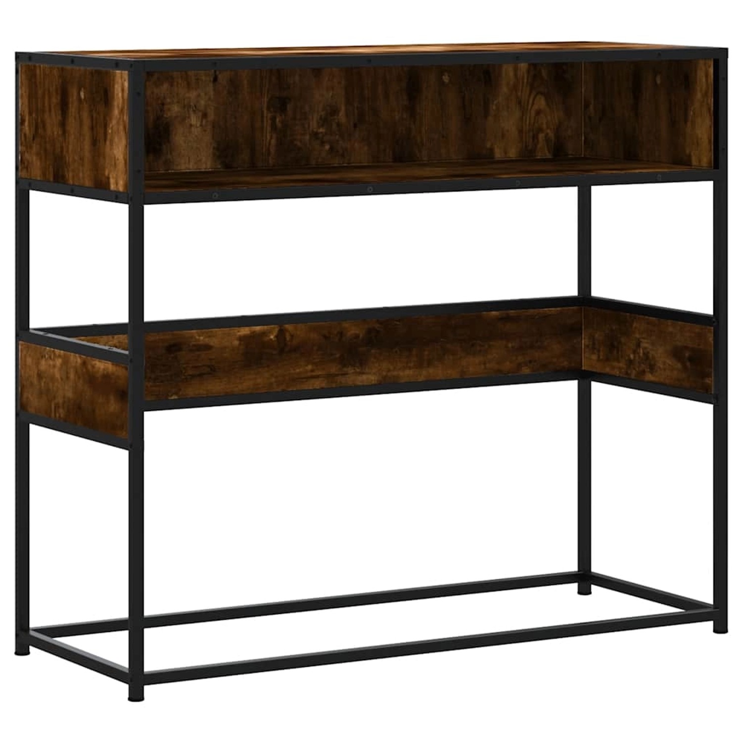 vidaXL Konsolentisch Räuchereiche 90x35x80 cm Holzwerkstoff 849171 günstig online kaufen