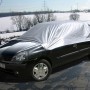 Eufab Halbgarage Gr. S in Silber schützt Auto vor Frost und Schmutz.