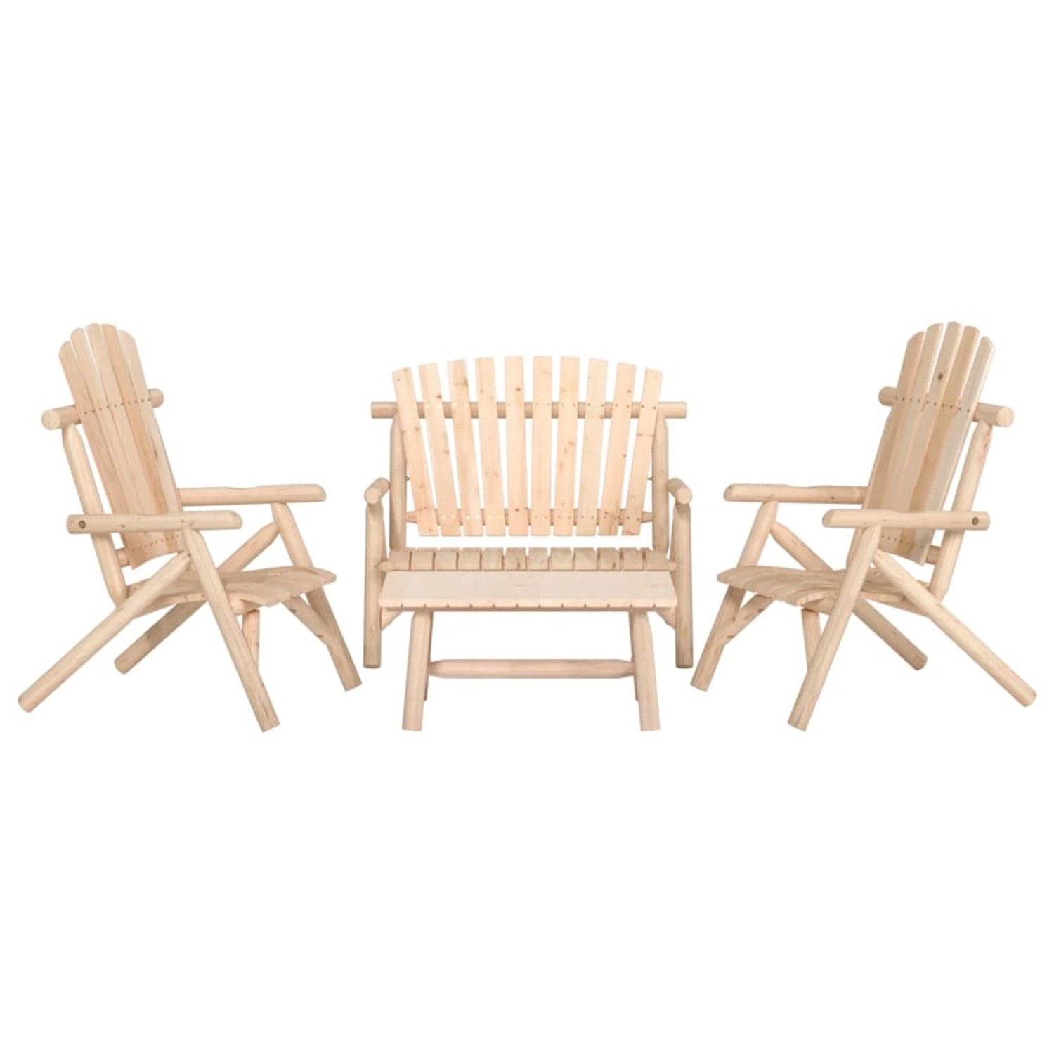 vidaXL 4-tlg Garten-Lounge-Set Massivholz Fichte Modell 1 günstig online kaufen