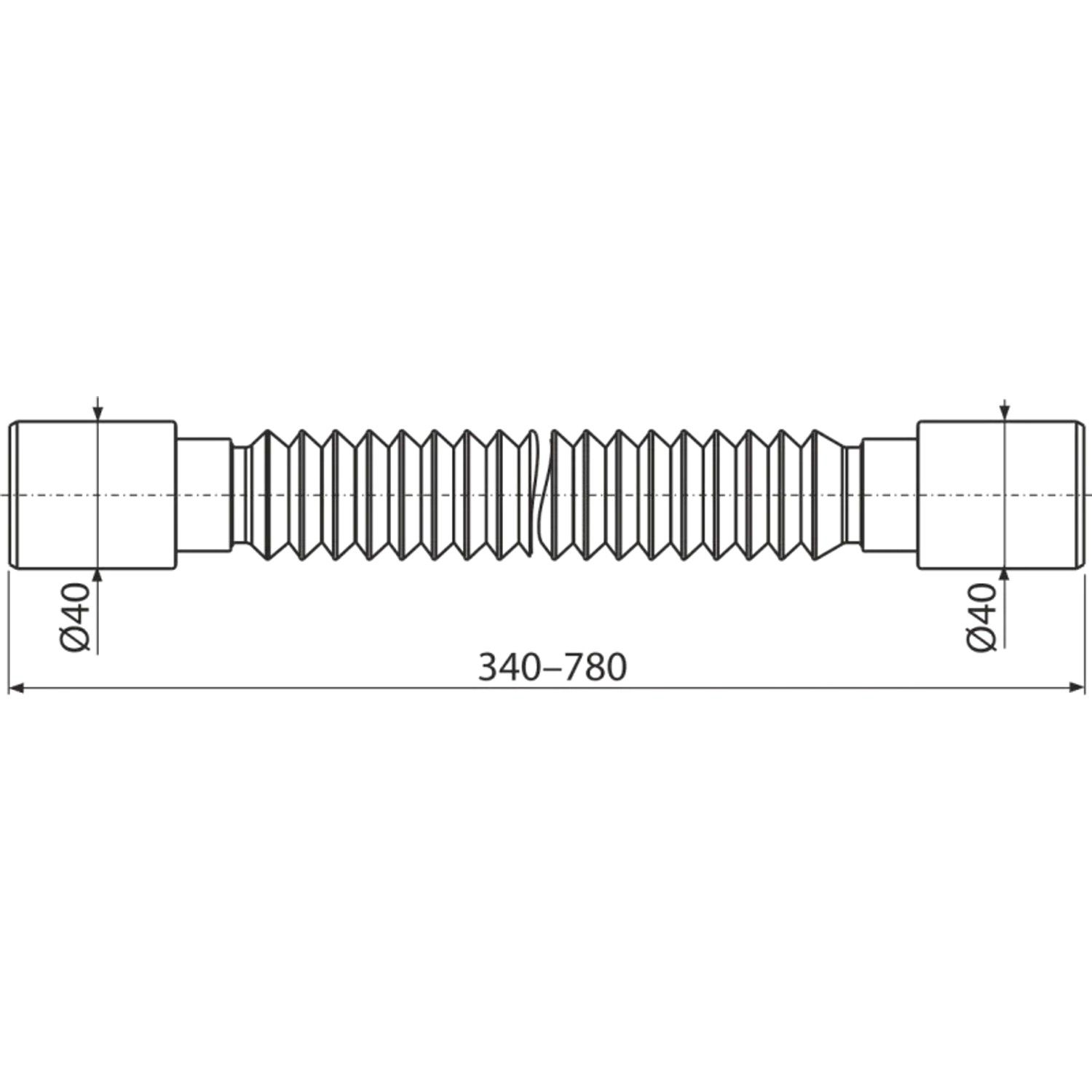 Alcadrain A710 Flexiverbindung Ø40/40_2
