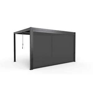 Ximax Seitenmarkise, 400 cm, Dunkelgrau, für Pergola. Wind- und Sichtschutz.