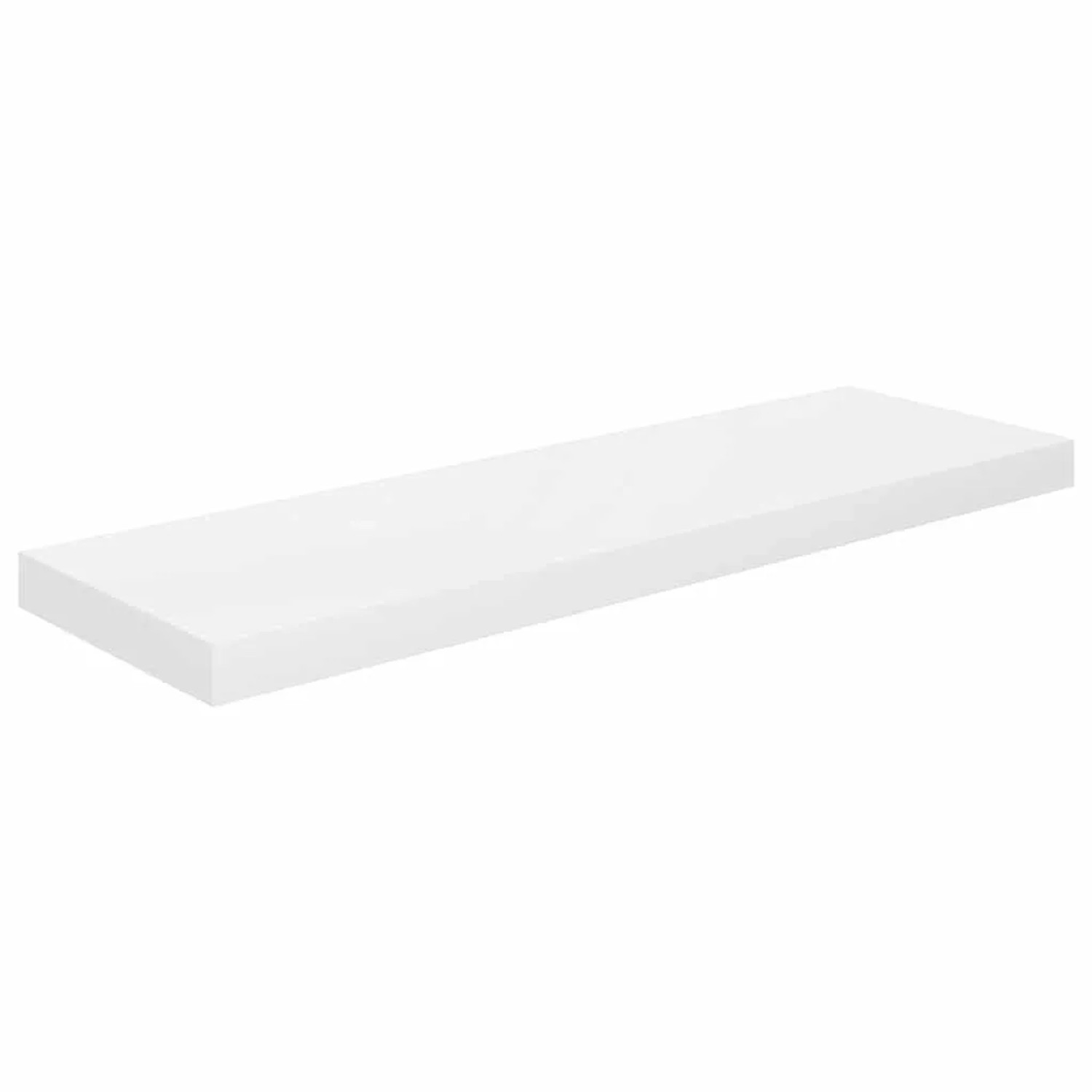 vidaXL Schweberegal Hochglanz-Weiß 80x23,5x3,8 cm MDF 323751