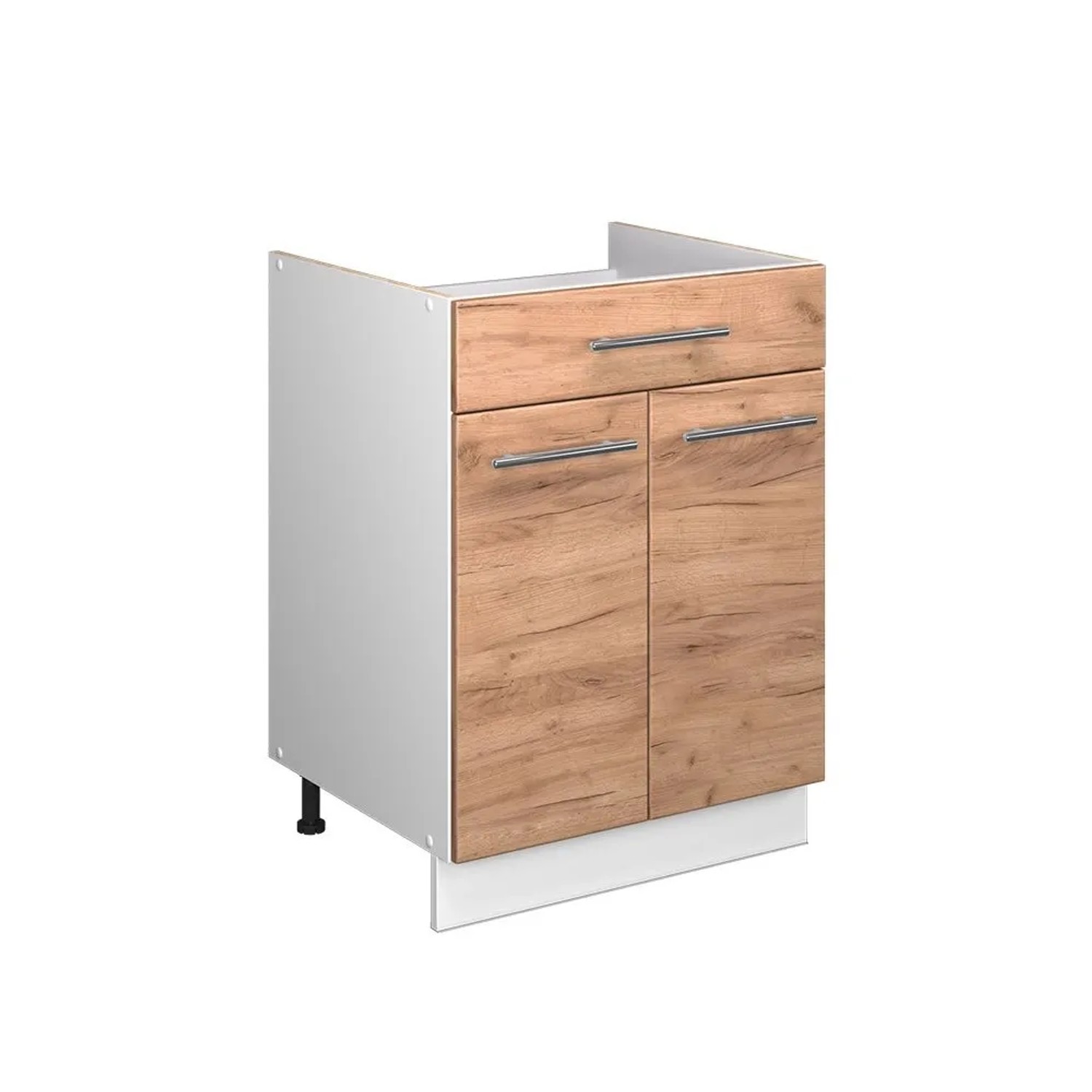 Vicco Unterschrank für Spüle/Kochfeld Fame-Line Goldkraft Eiche/Weiß 60 x 82 mit Schublade ohne Arbeitsplatte Art Nr 60940