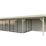 Palmako Pavillon Lenna Set mit Schiebetüren, naturbelassen, 876x300 cm, aus Holz.