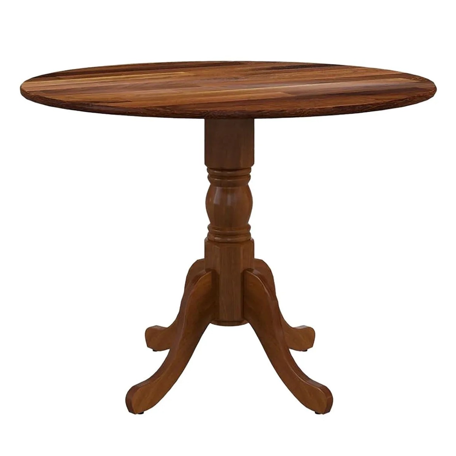 Costway Holztisch Esstisch Runder Küchentisch Aus Massivholz Walnuss günstig online kaufen