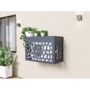 Vente-unique Abdeckung Für Klimagerät Kazoma Anthrazitgrau 100 cm