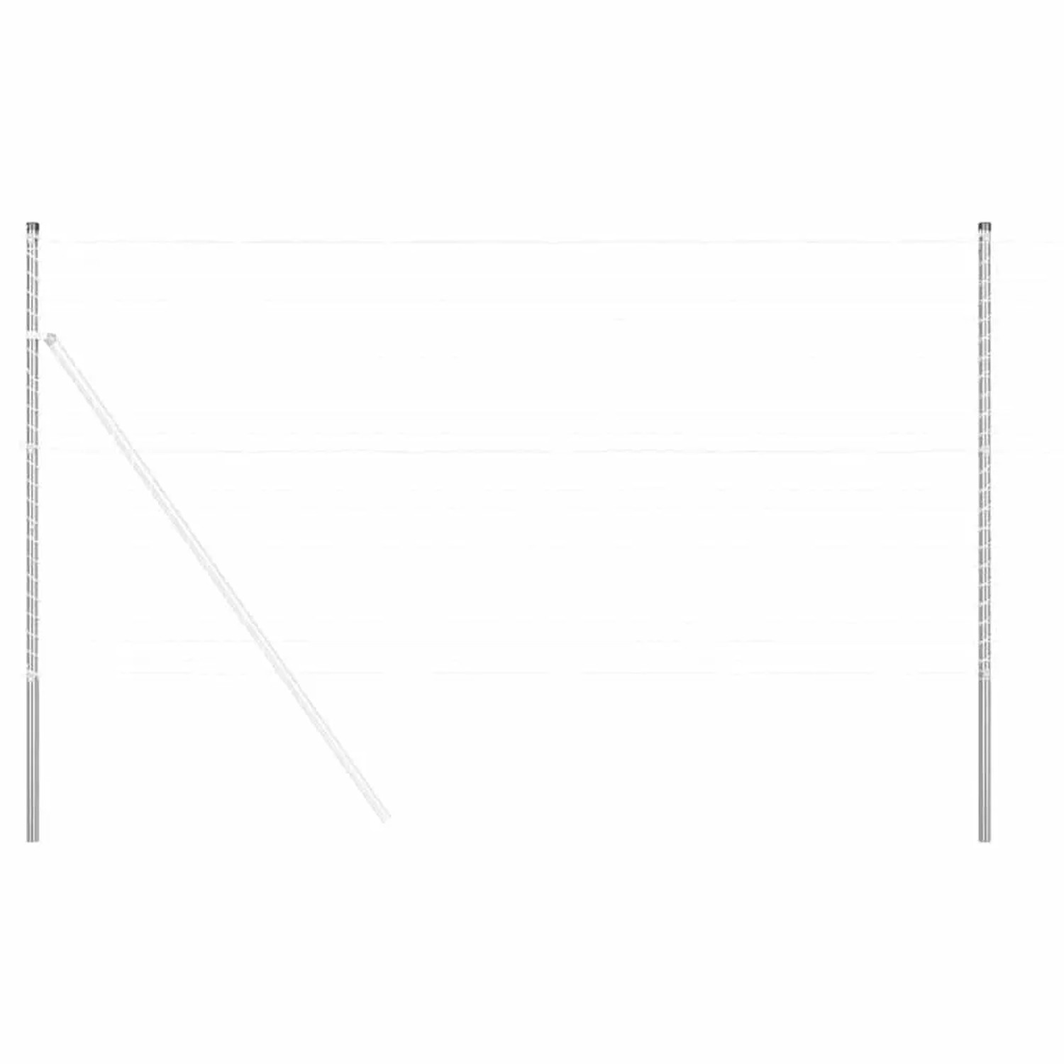 vidaXL Zaunpfosten 2 Stk Silber Pulverbeschichteter Stahl 42012789 günstig online kaufen